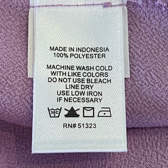 1.‎ STATE SLEEVELESS MOCK TIE NECK BLOUSE IN VIOLET TULLE NWT WOMEN'S SIZE LARGE - Picture 14 of 15